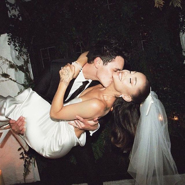 Así lució Ariana Grande el día de su boda.