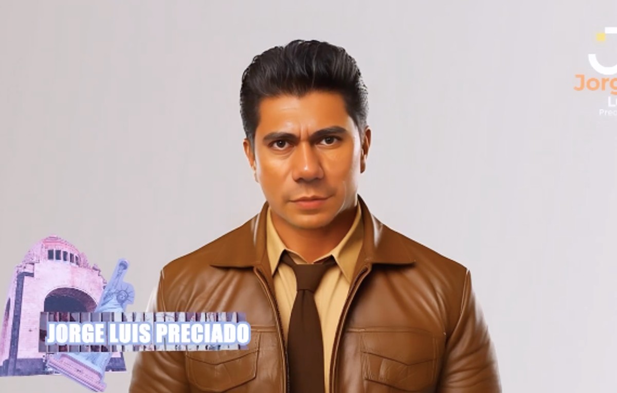 Jorge Luis Preciado afirmó en su vídeo de IA que México es la "encarnación del progreso" (Instagram/@jorgepreciador)