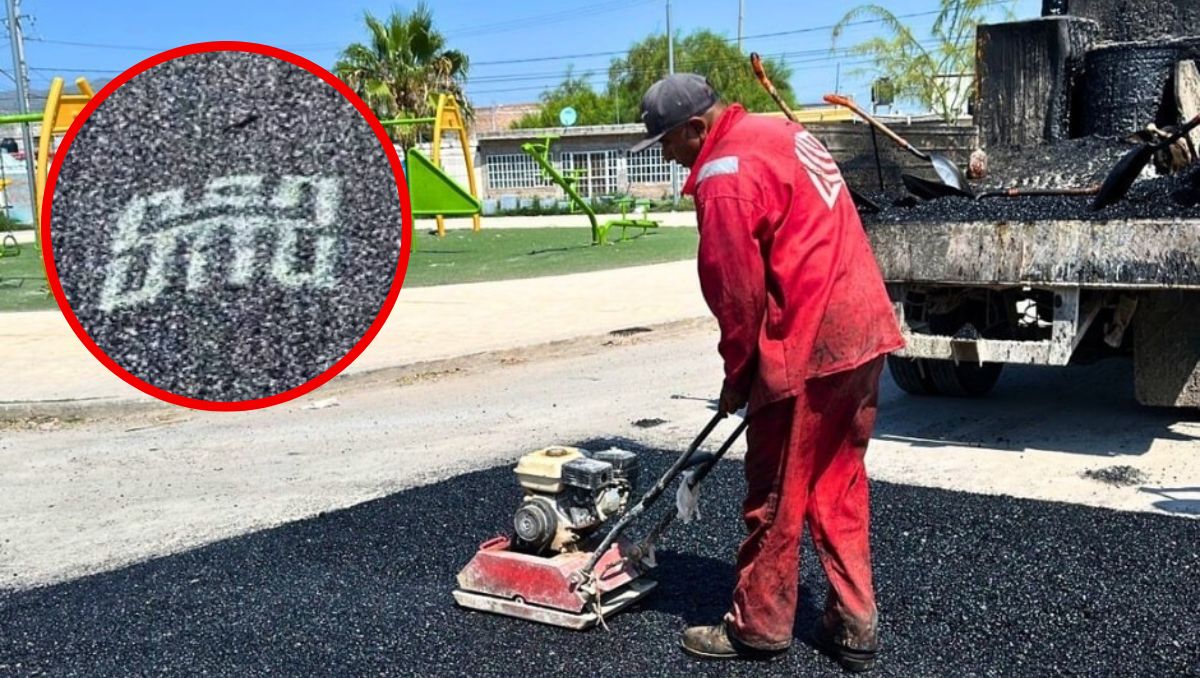 Logotipo en bacheo de Torreón. | Facebook