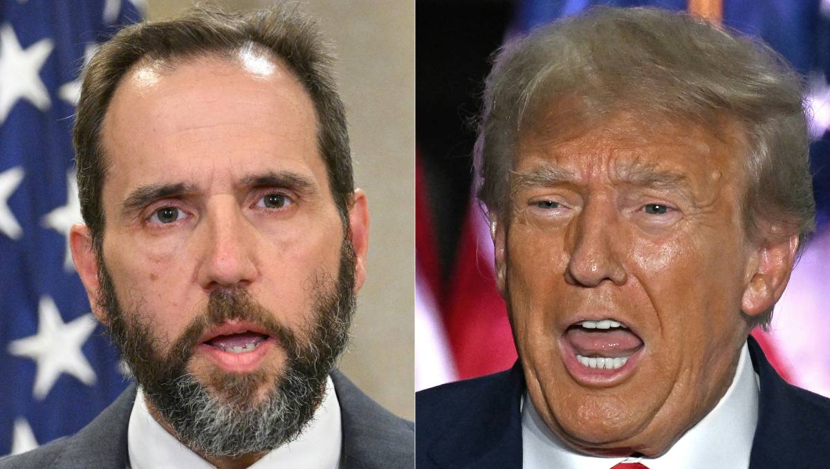 El fiscal Jack Smith y Donald Trump. (AFP).