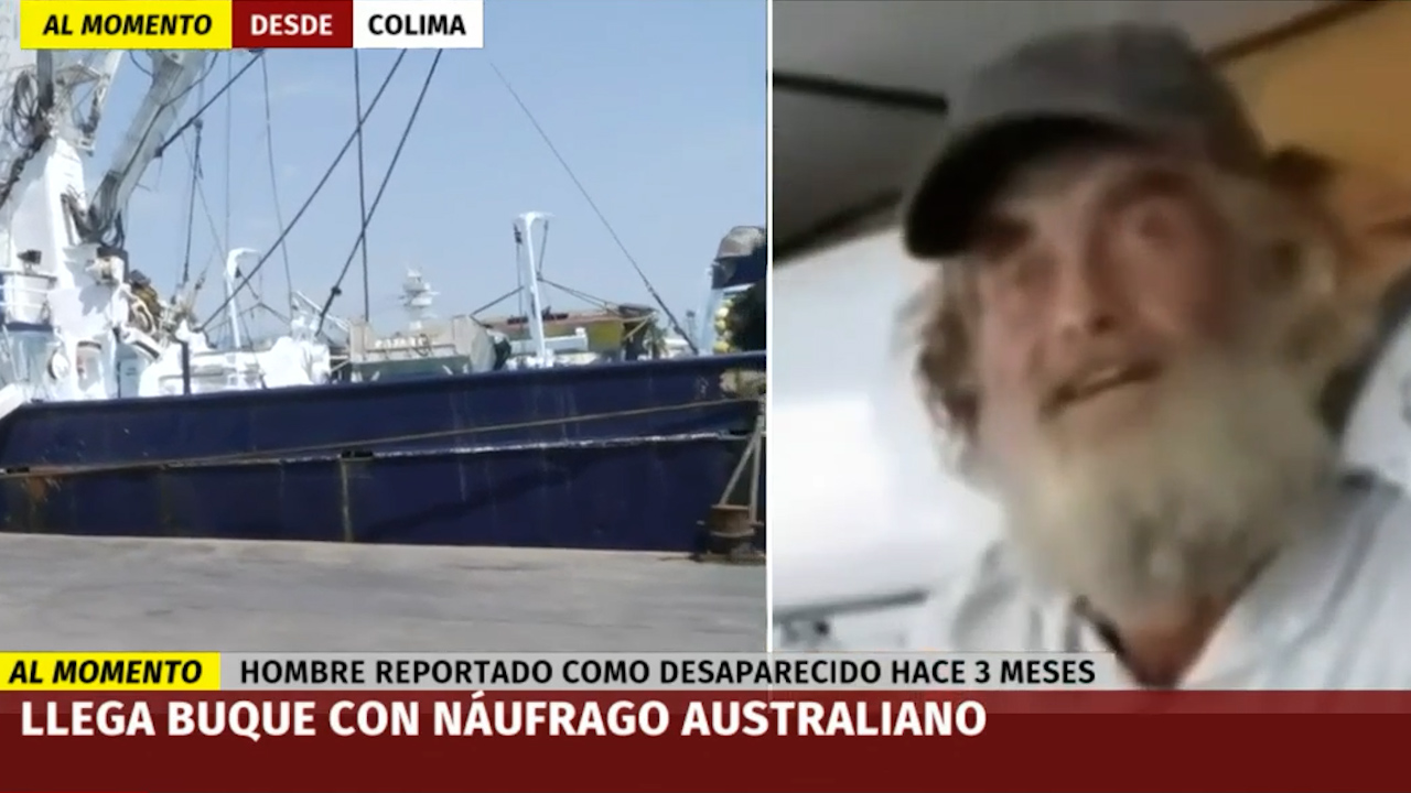 Llega buque con náufrago australiano a Colima, desapareció hace tres meses