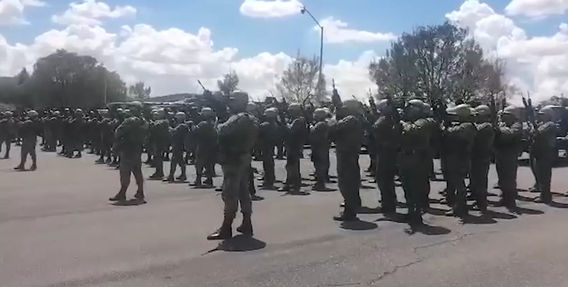 300 militares con adiestramiento especial y 40 vehículos todo terreno acondicionados para el combate forman parte de este contingente.