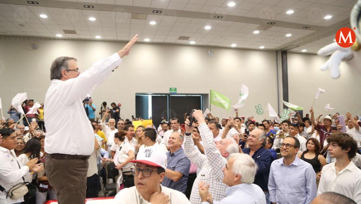 Marcelo Ebrard en su vista a Tampico. (Yazmín Sánchez)