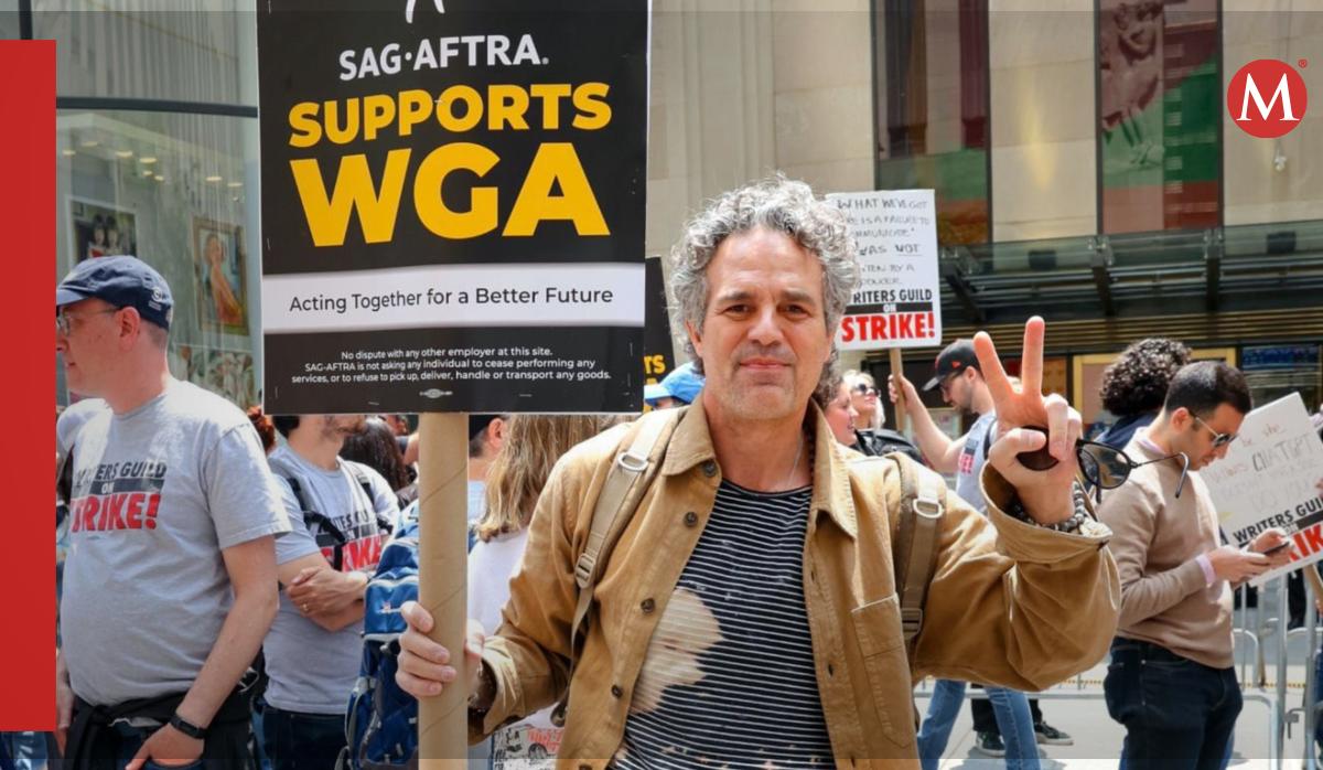 Mark Ruffalo en la huelga de actores de Hollywood / Twitter