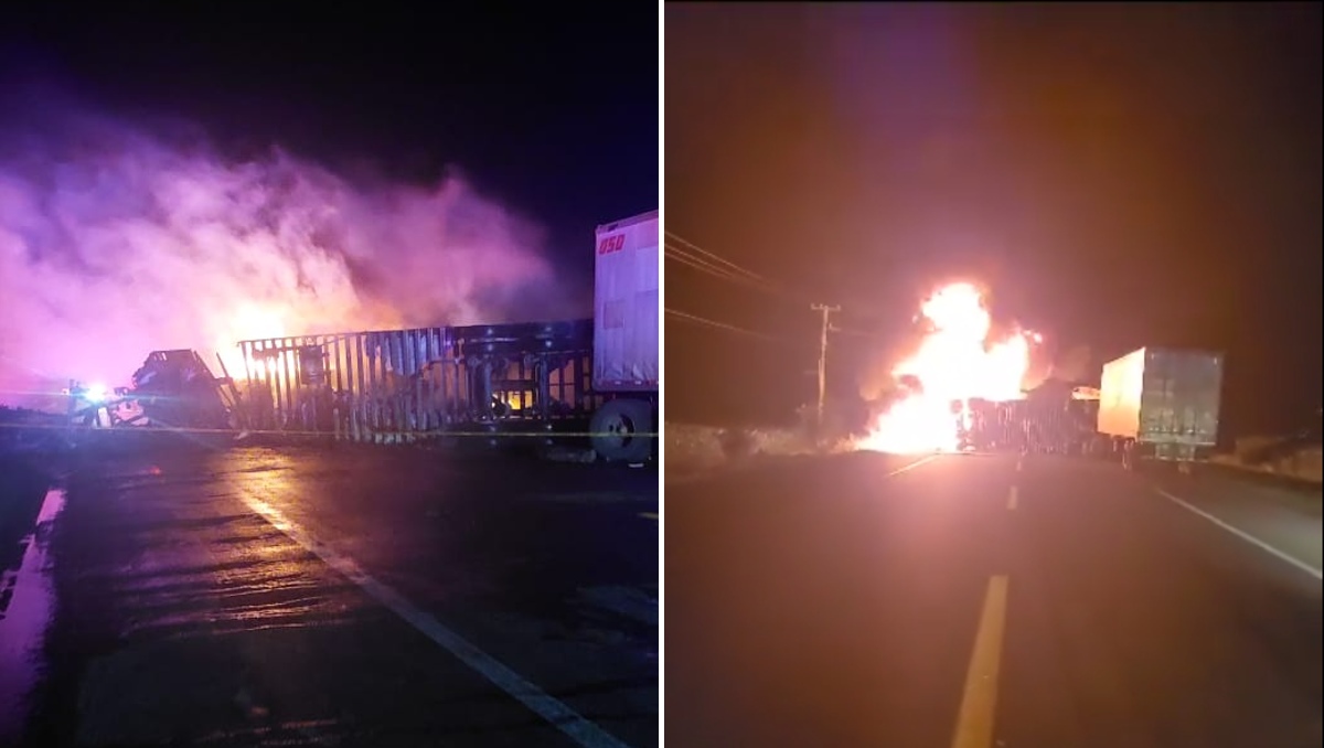 El choque en el tramo Yurécuaro-Tanhuato, Michoacán, ocurrió durante la madrugada. | Especial