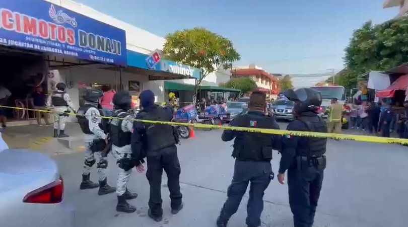 Explosión en Dominos Pizza de Juchitán.