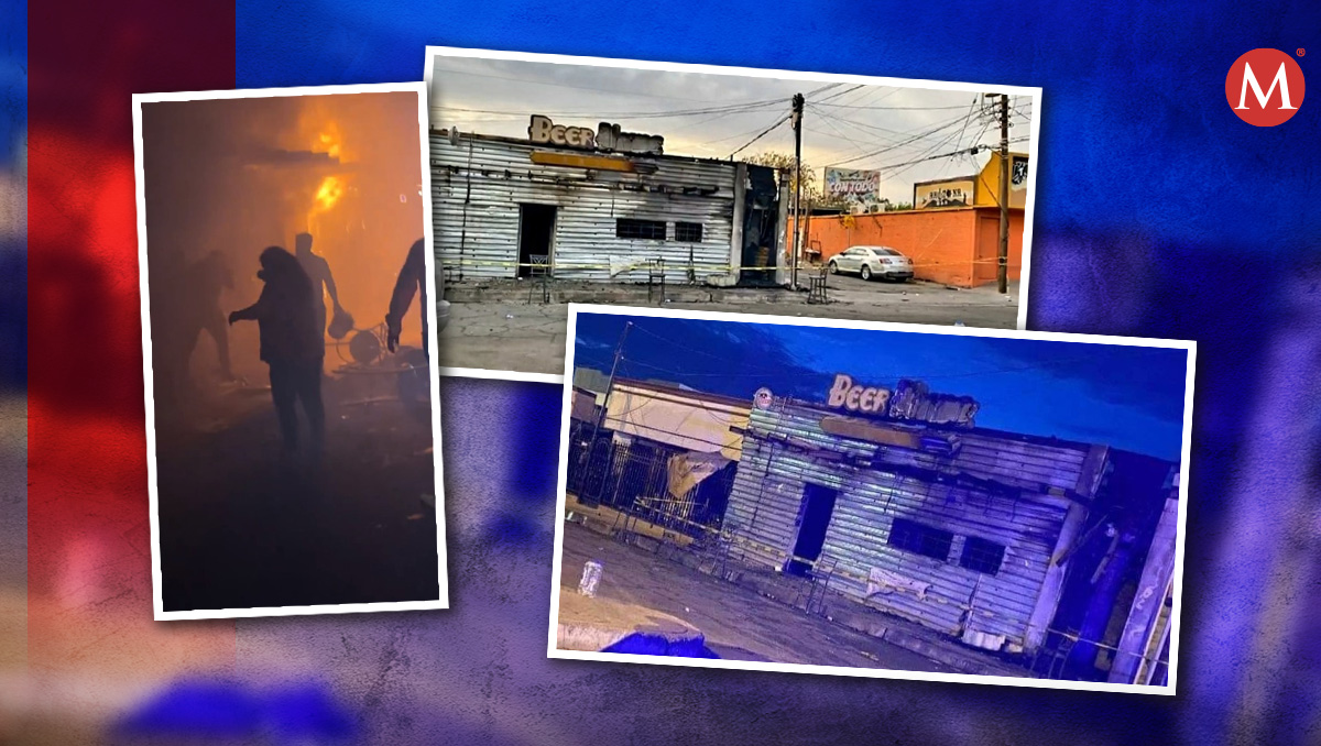 El incendio fue provocado en el bar Beer House en San Luiis Río Colorado, Sonora. | Especial