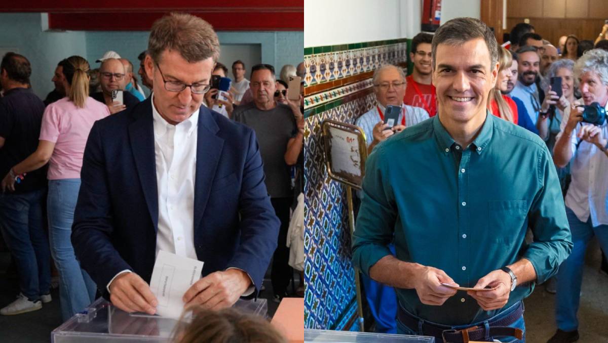 Alberto Núñez Feijóo, del PP y Pedro Sánchez, del PSOE. (Especial).