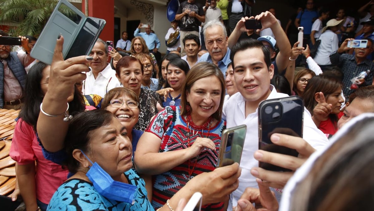 Xóchitl Gálvez tuvo actividades este domingo en Oaxaca. | Ariana Pérez