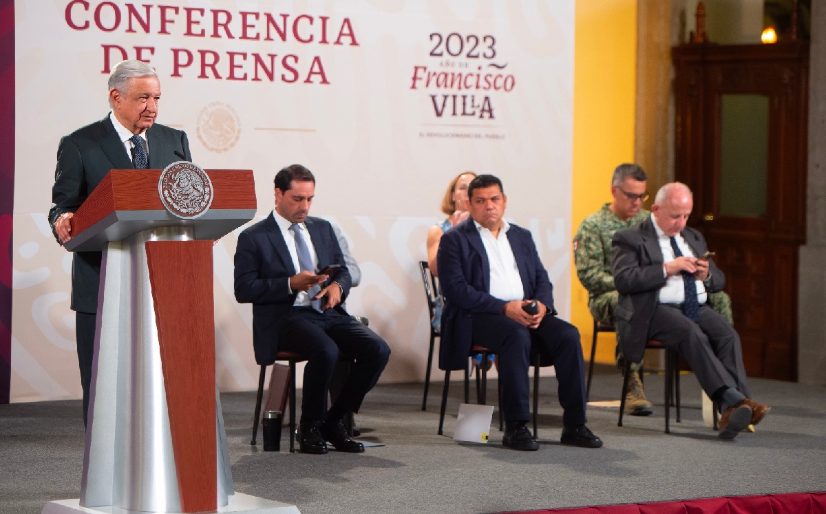Conferencia de prensa mañanera del Presidente en Palacio Nacional. | Cortesía