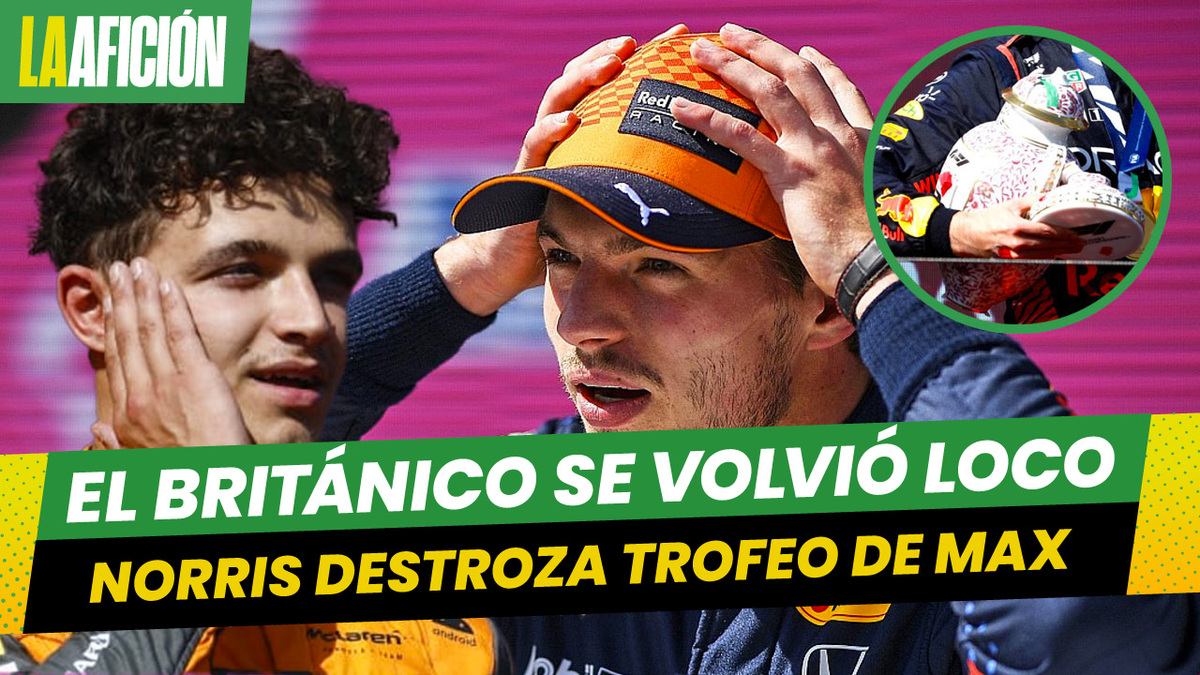 Lando Norris destroza trofeo de Max Verstappen en el Gran Premio de Hungría