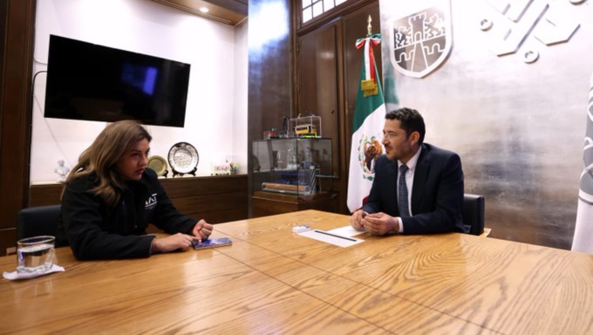 Batres en su reunión con alcaldesa de Tlalpan, Alfa González | Martí Batres (Twitter)