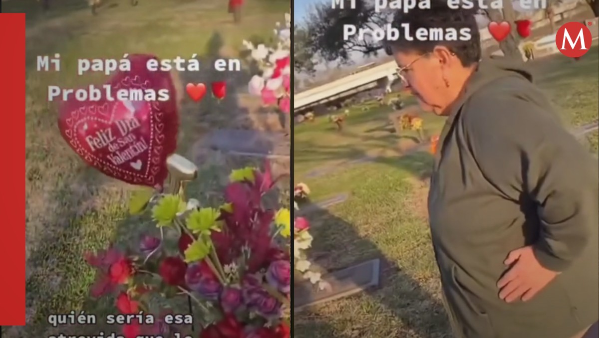 Encuentra globo en la tumba de su esposo | Captura
