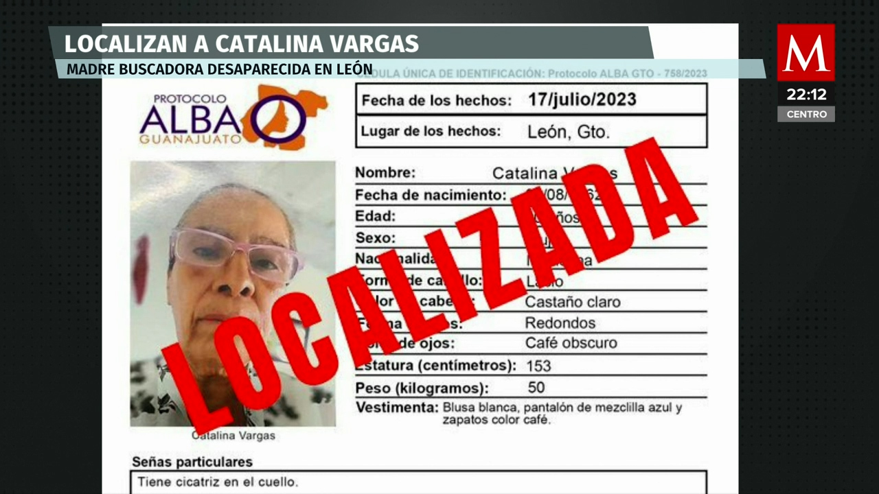 ¡Milagro en Guanajuato! Encuentran sana y salva a Catalina Vargas, madre buscadora desaparecida