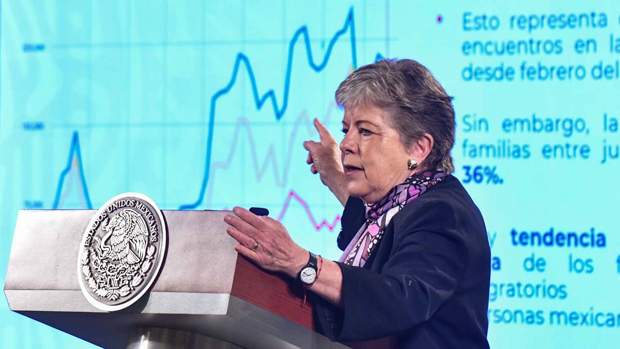 "Baja flujo de migración tras fin del Título 42", dice Alicia Bárcena la SRE