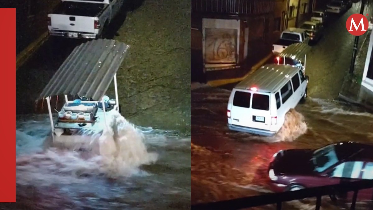 Carrito de elotes atrapado por la lluvia es salvado / Captura
