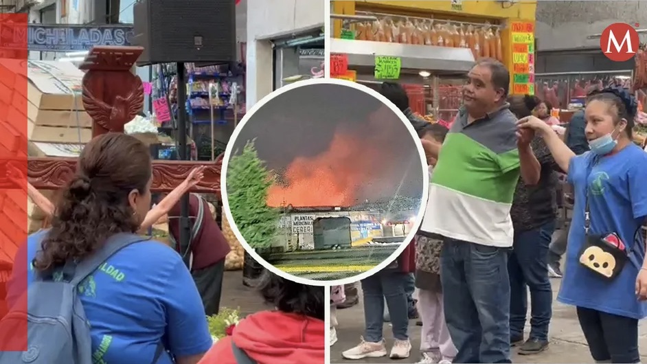Locatarios recuerdan a las víctimas del incendio en la Central de Abasto de Toluca