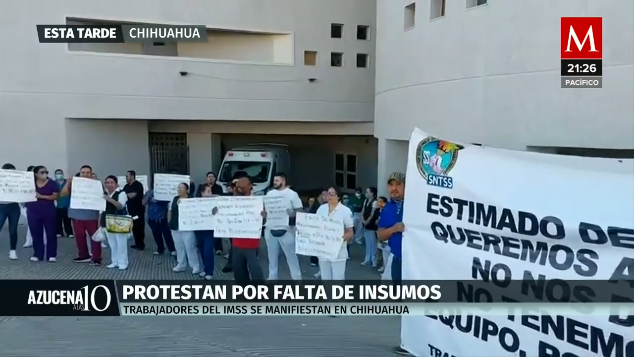 Protesta laboral en Chihuahua: Trabajadores del Hospital 66 del IMSS sin insumos básicos