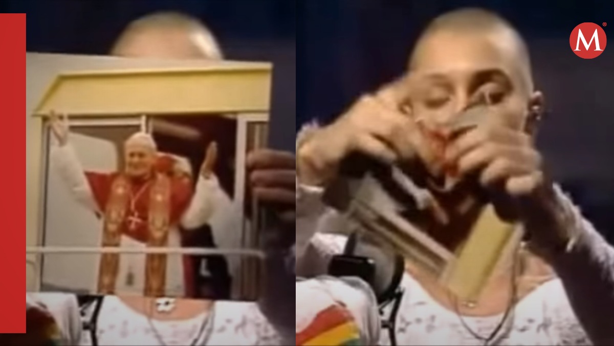 Sinead O'Connor rompió una fotografía de Juan Pablo II