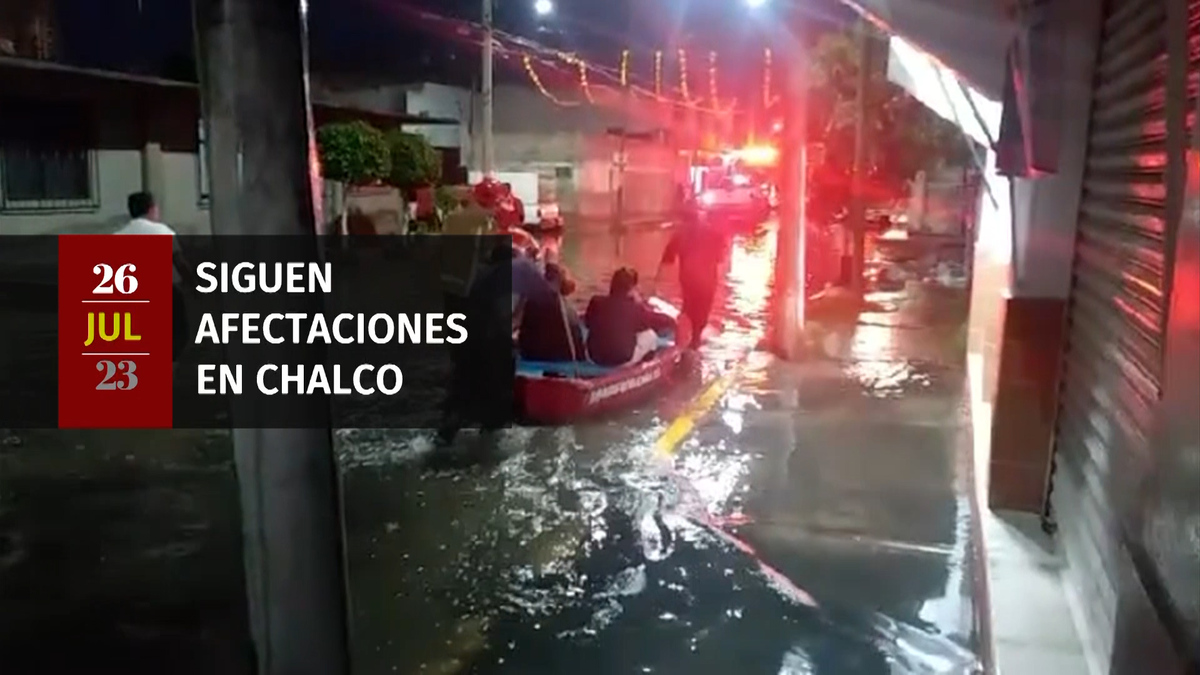 Inundaciones en Chalco obliga a la creación de albergues. Selene Flores, 26 de julio de 2023