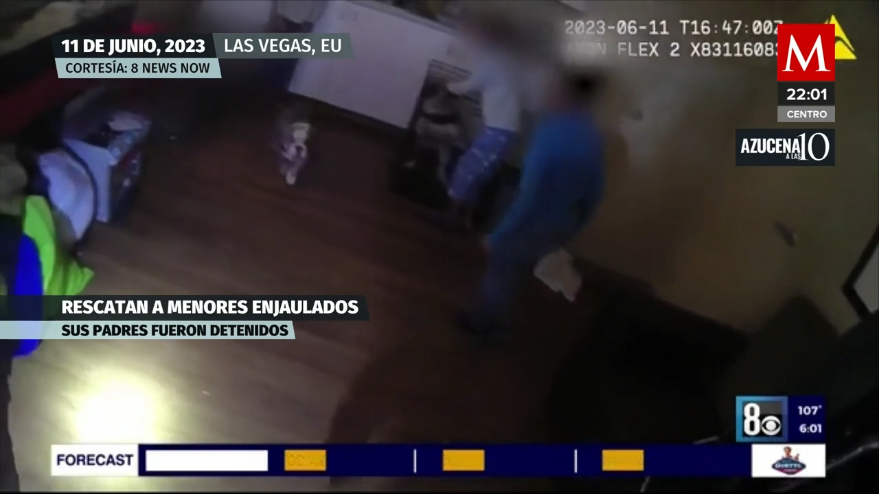 La Policía de Las Vegas muestra el rescate de siete niños encerrados en jaulas de perro
