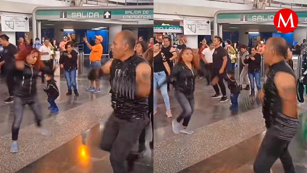 Así bailaron en la estación del metro San Lázaro.