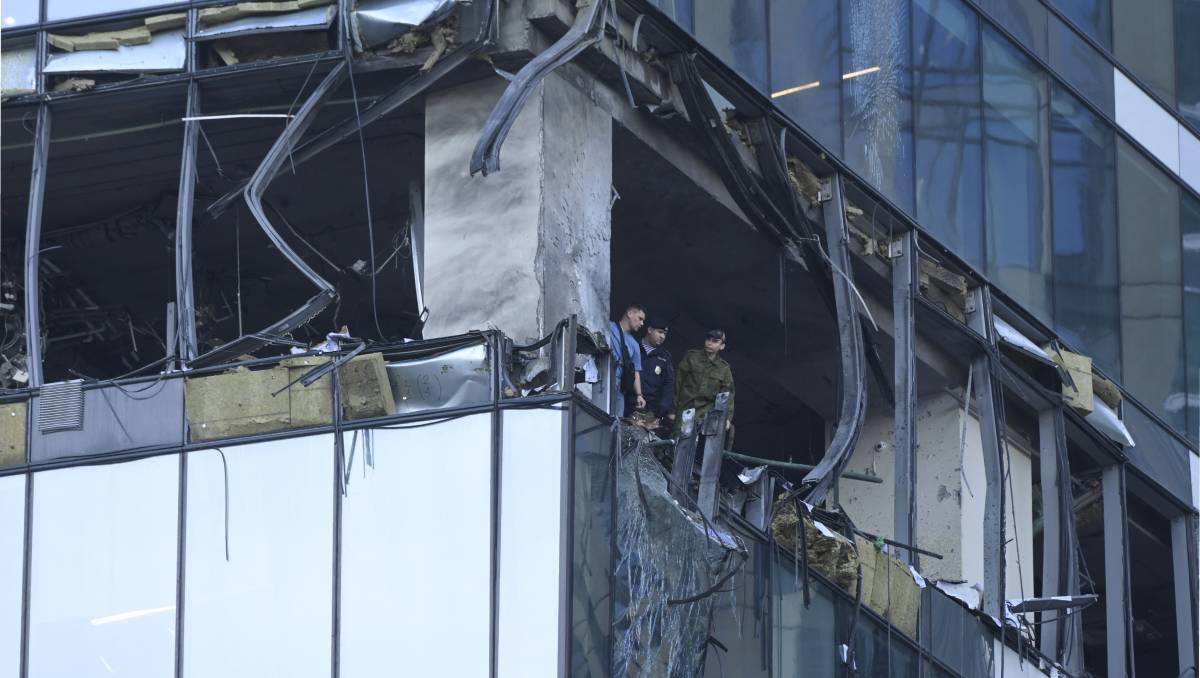 Un edificio de Moscú fue atacado con drones ucranianos. (AP).