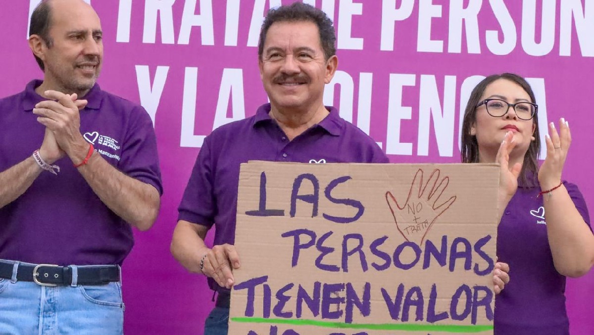 Ignacio Mier participa en movilización para visibilizar y reprobar la trata de personas