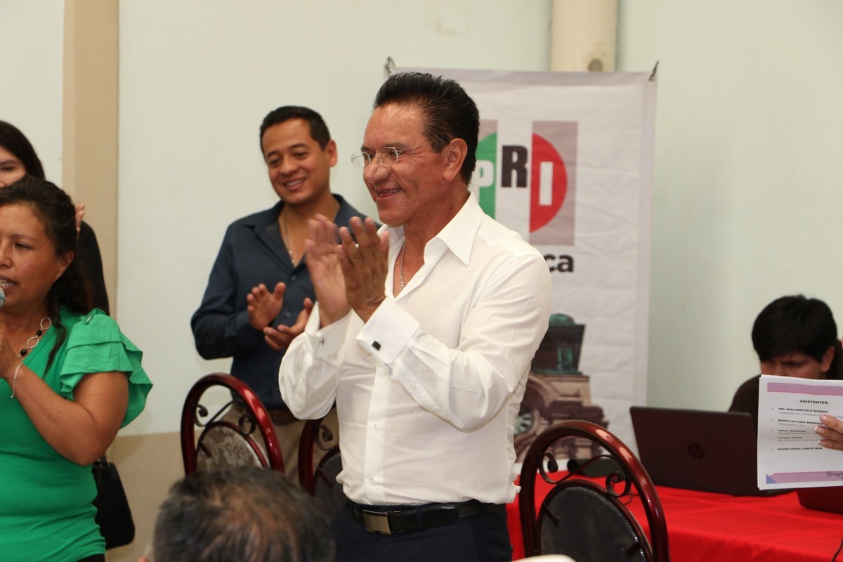 Benjamín Rico Moreno, presidente del PRI en Pachuca. (Cortesía)