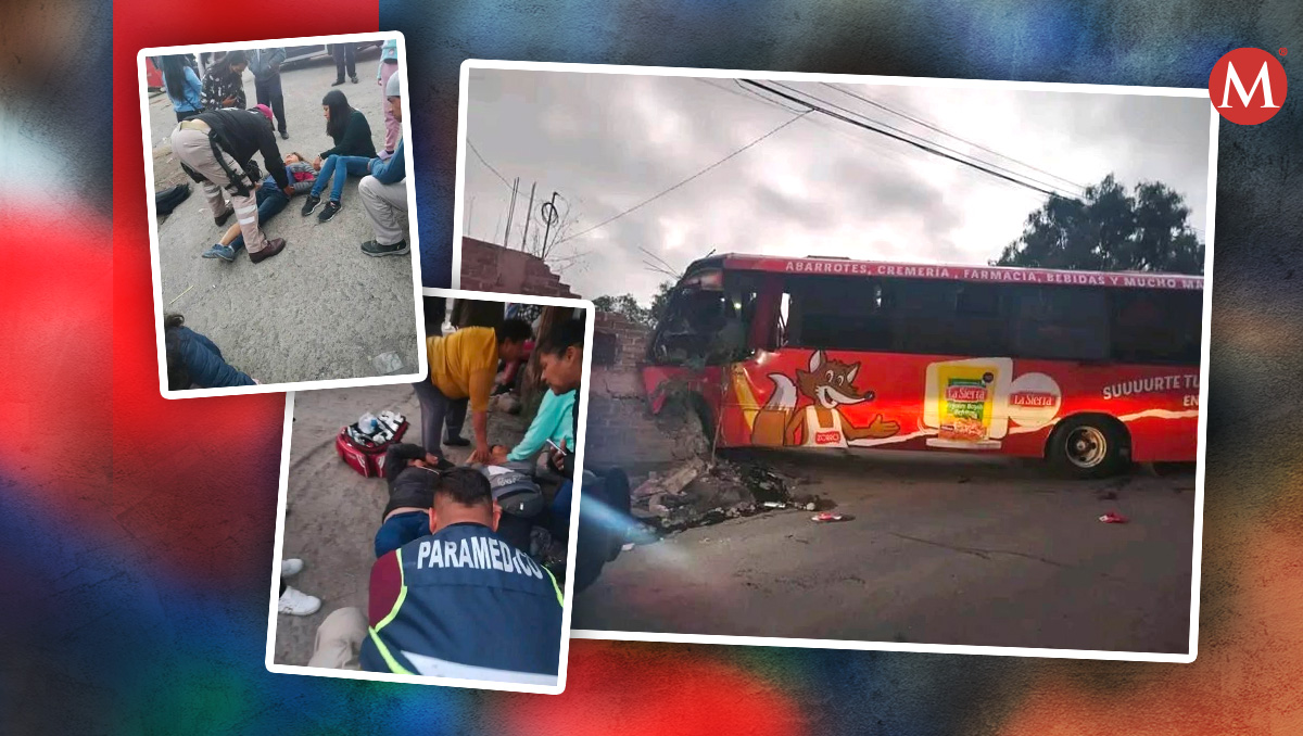 Camión choca contra barda en Chimalhuacán, Edomex (Especial)
