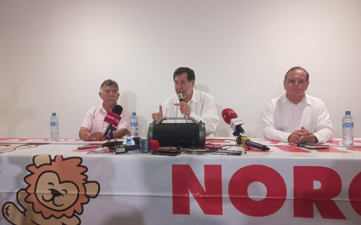 Gerardo Noroña durante su visita a Nuevo León. | José Luis Marroquín
