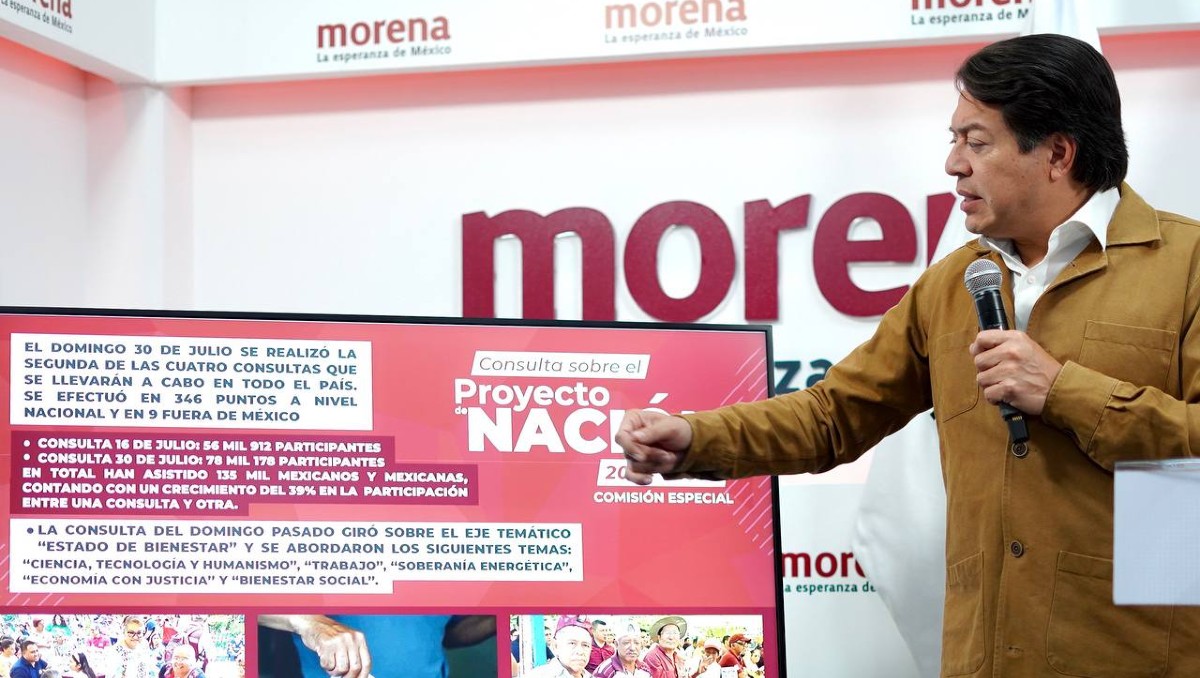 Mario Delgado en conferencia de prensa. | Twitter