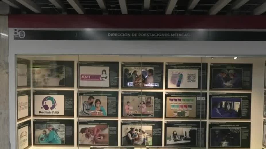 Presentan exposición 'Pasado, presente y futuro porvenir del IMSS' en metro Pino Suárez de la CdMx