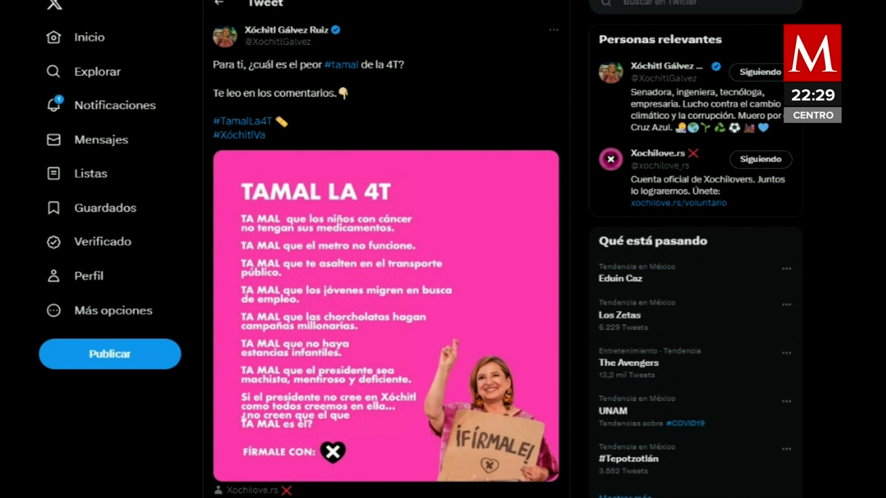 Xóchitl Gálvez elimina contenido a medianoche tras advertencia del INE