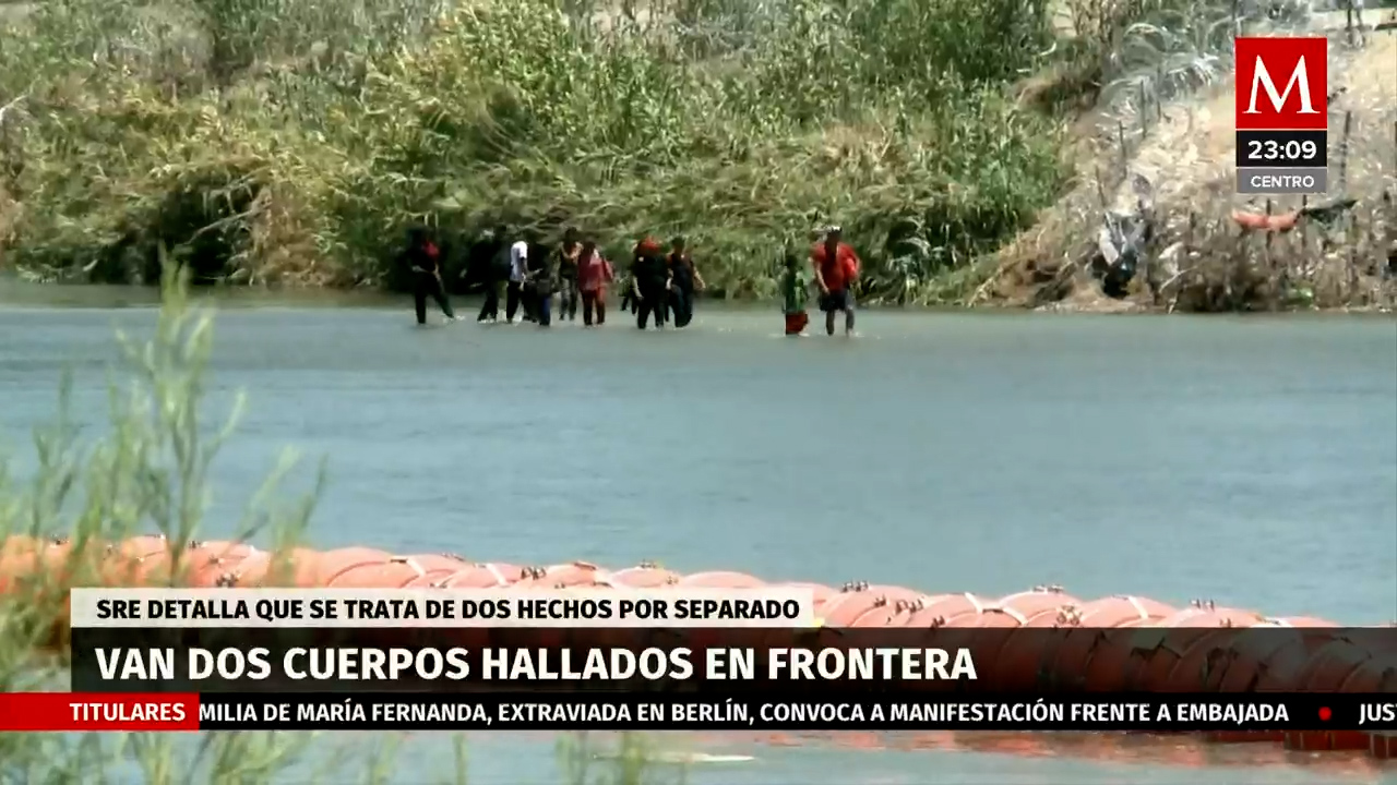 Hallan 2 cuerpos atorados en cerco de boyas con púas en Río Bravo: Cancillería mexicana investiga