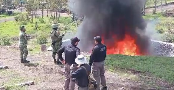 La Sedena realizó una ceremonia de incineración de droga. | Especial