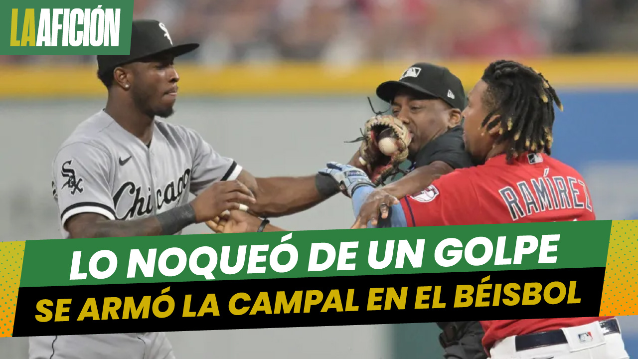 José Ramírez noquea Tim Anderson en pleno juego en Grandes Ligas