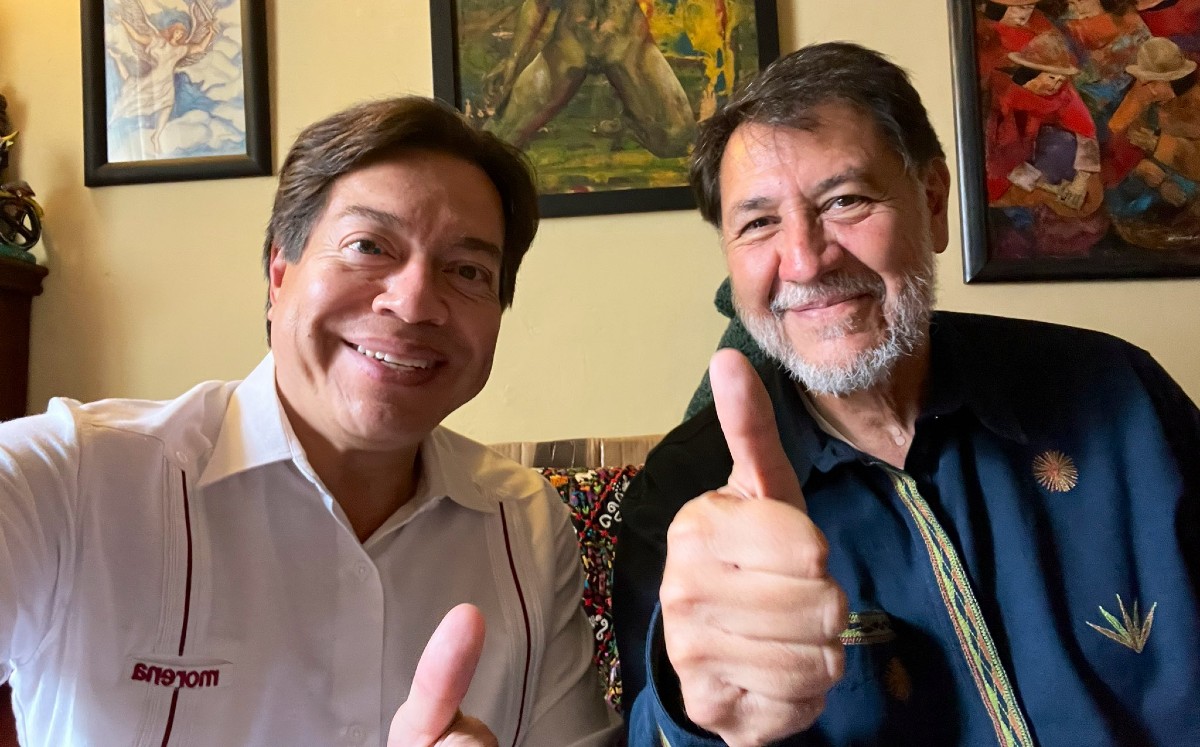 Mario Delgado ya se reunió con Fernández Noroña. | Twitter