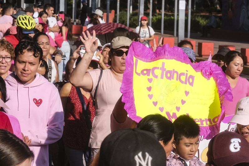 Realizan caminata por la Semana Mundial de la Lactancia Materna en Guadalajara (Cortesía)
