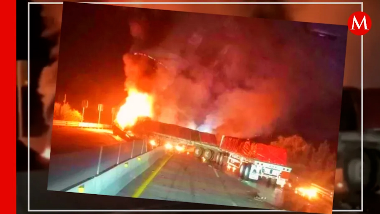 Tráiler se incendia en el Arco Norte, causa caos vial en la autopista México-Puebla
