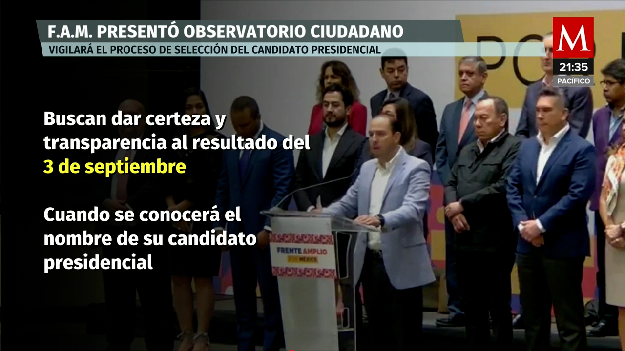 Alianza Histórica: PAN, PRI y PRD presentan observatorio ciudadano para elección presidencial