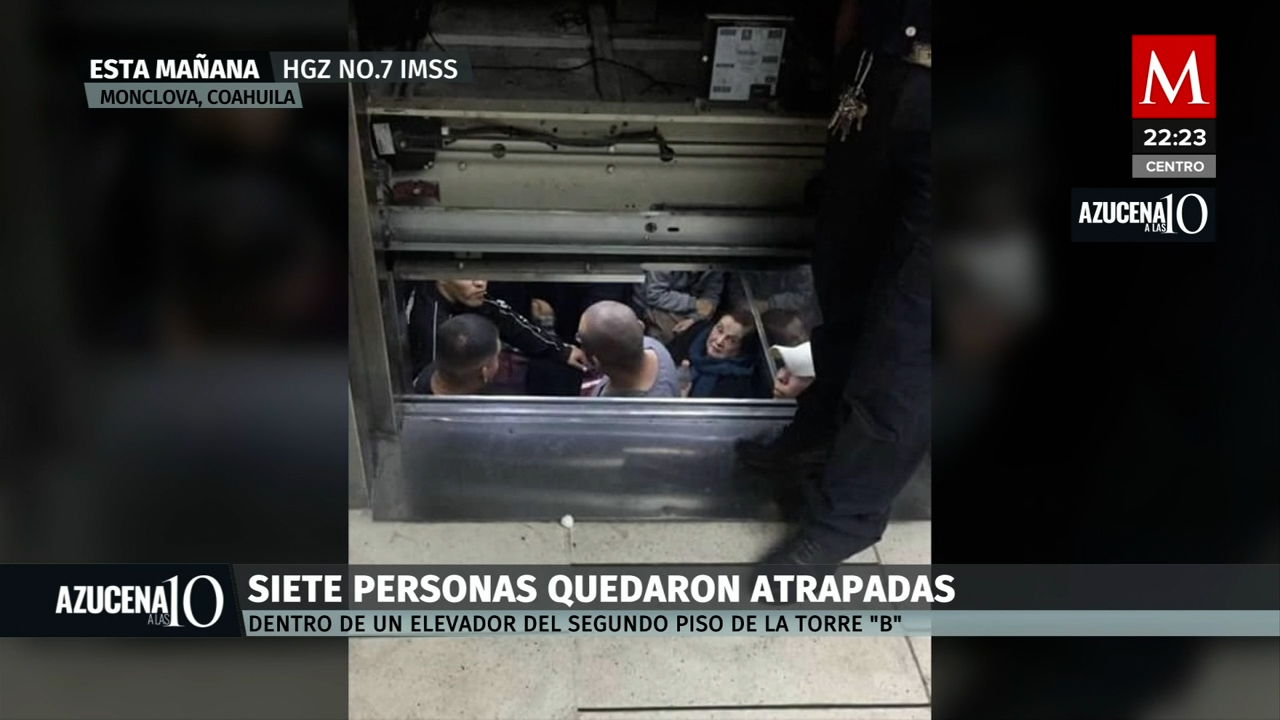 Nuevas fallas en ascensores: 7 personas atrapadas en elevador de Monclova, Coahuila