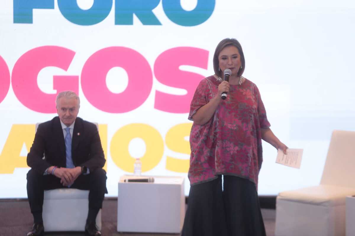 Xóchitl Gálvez en el foro 'Diálogos Ciudadanos'. (Jesús Quintanar)