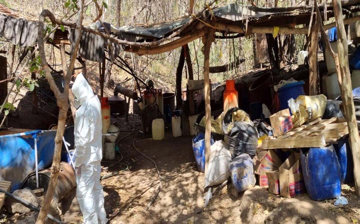 Laboratorio de metanfetamina en Durango. (Especial)