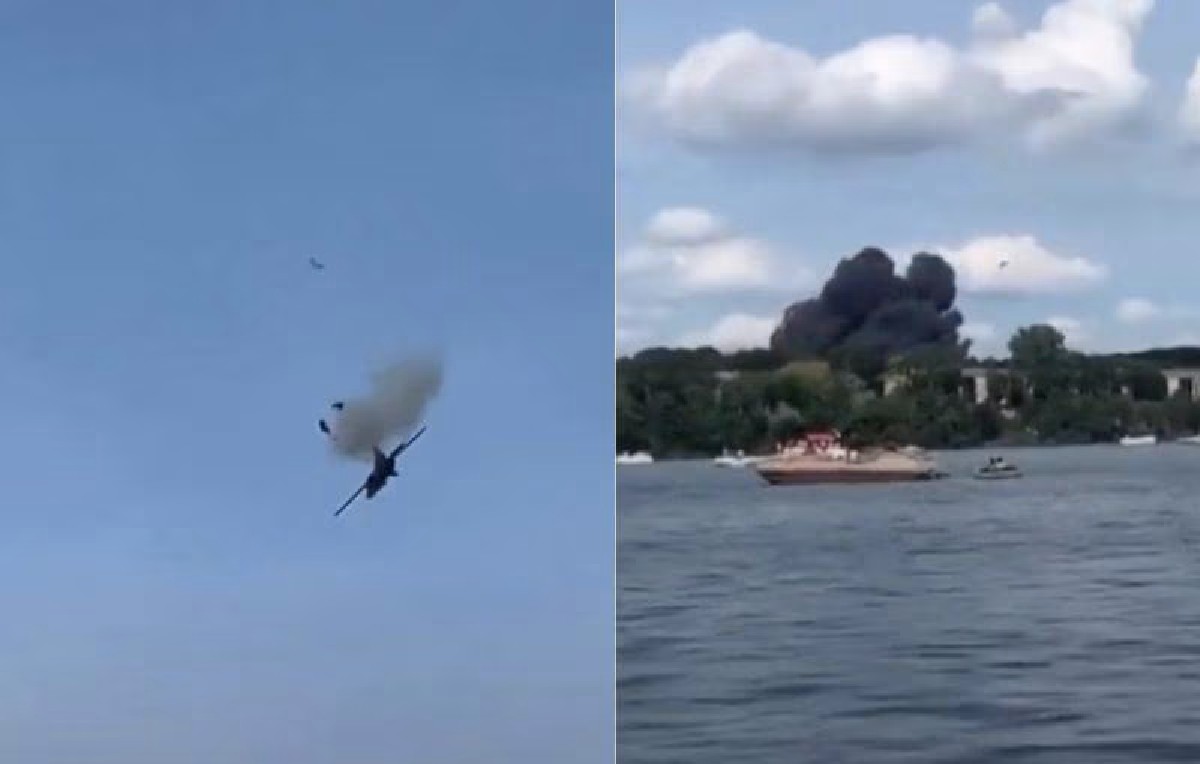 El accidente aéreo ha sido compartido por varios medios de Michigan (Twitter/@Alertesinfos)
