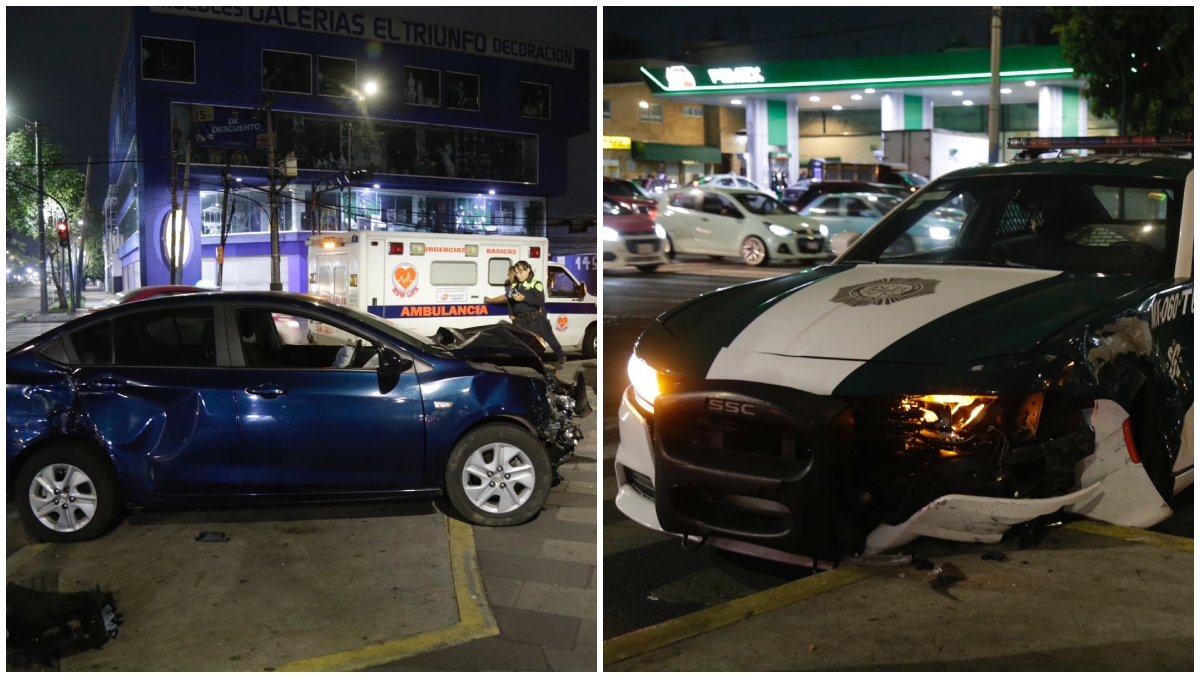 El conductor del automóvil particular quedó en calidad de detenido.