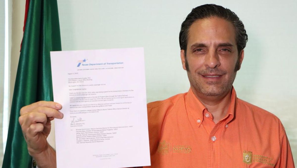 Marco González Valdez, titular de Codefront, confirmó la información sobre el arranque del proyecto ferroviario texano | Especial