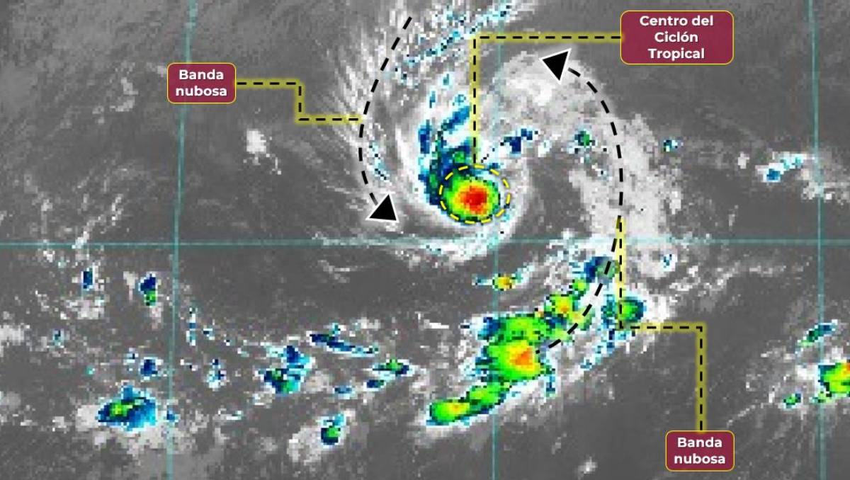 La Depresión Tropical Ocho-E se convirtió en Tormenta Tropical. (SMN)