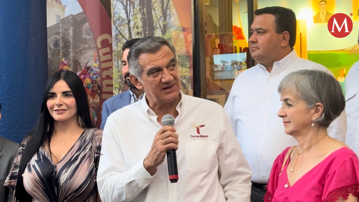 Américo Villarreal anuncia stand de productos de Tamaulipas en el AIFA. (Antonio Hernández)