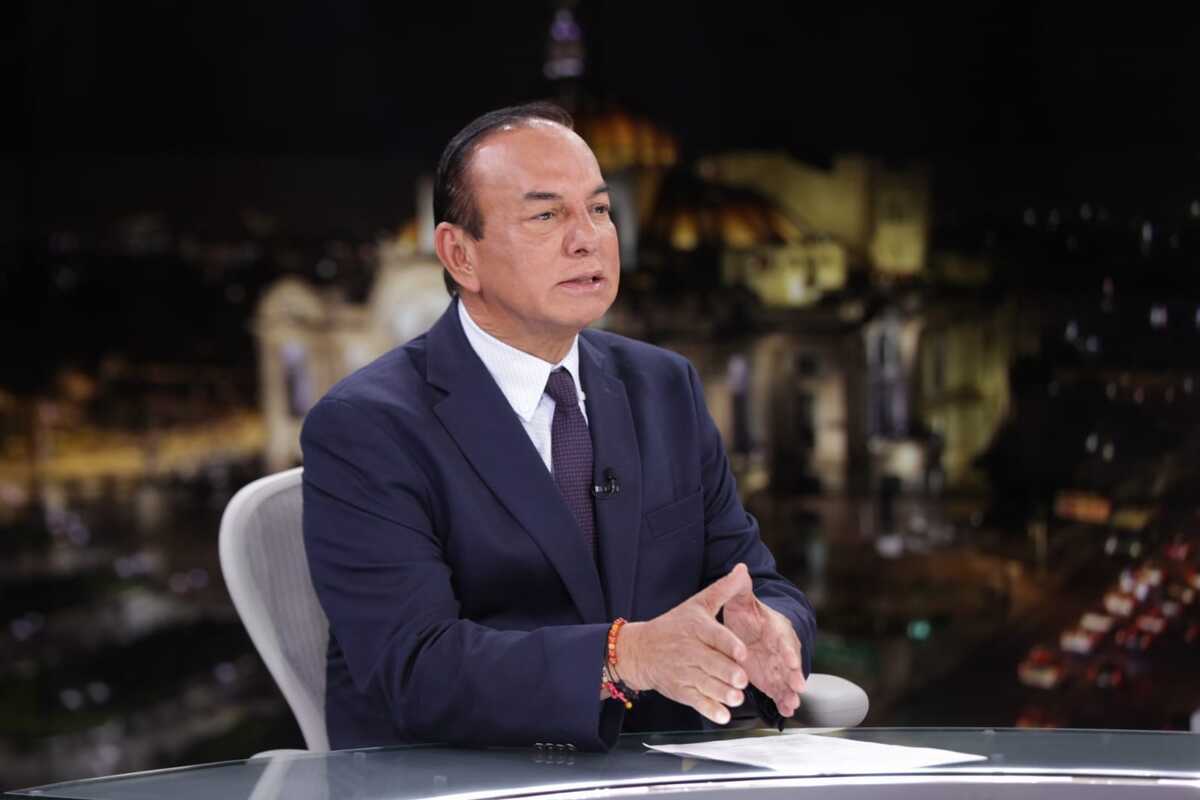José Manuel del Río Virgen en entrevista para MILENIO Televisión. (Jorge González)